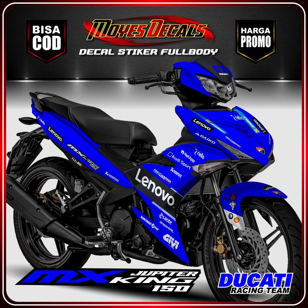 Decal New Mx King Ducati Type 03 Color Blue