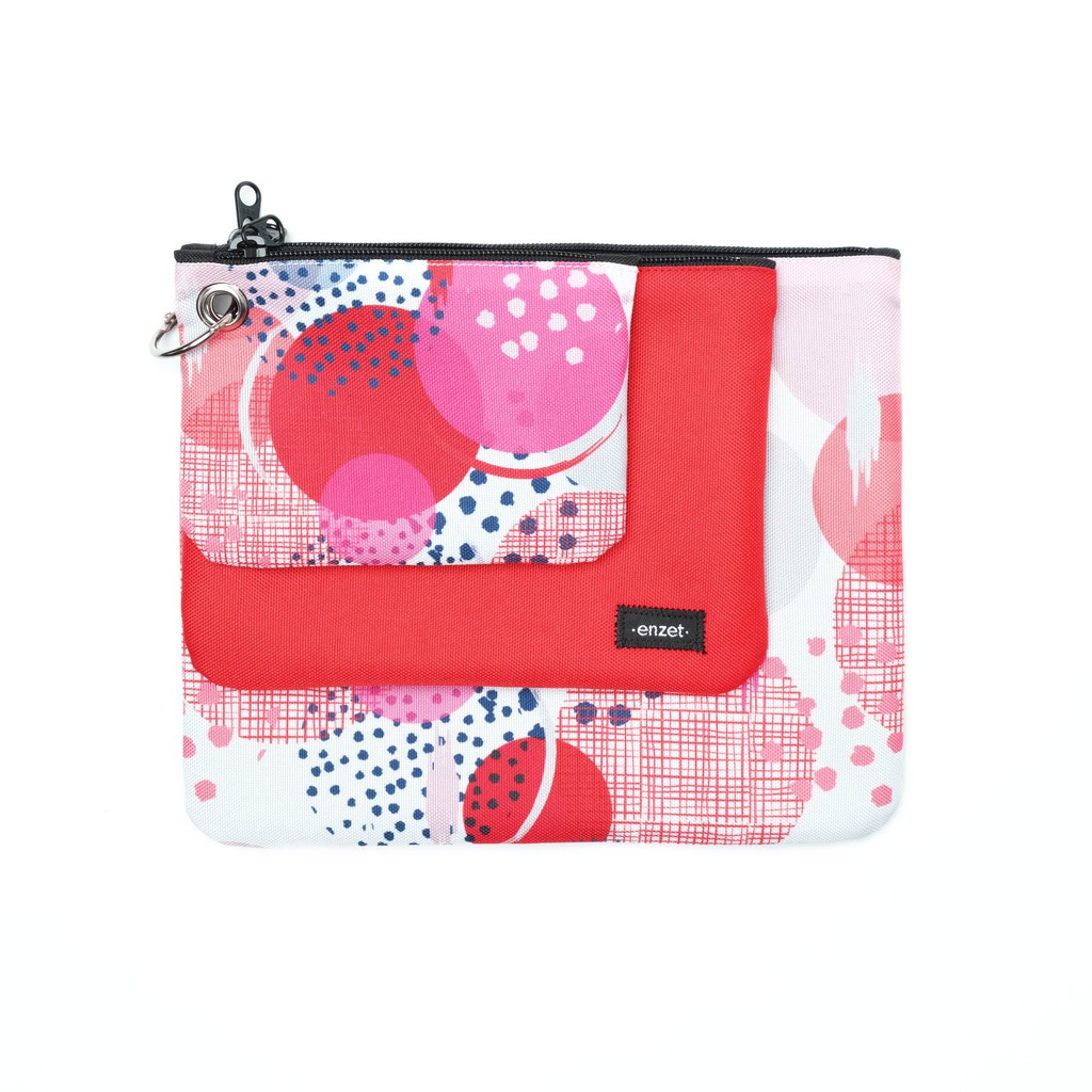 clutch pouch 3 ukuran tas serbaguna kain motif abstrak 3 in 1 - TT016