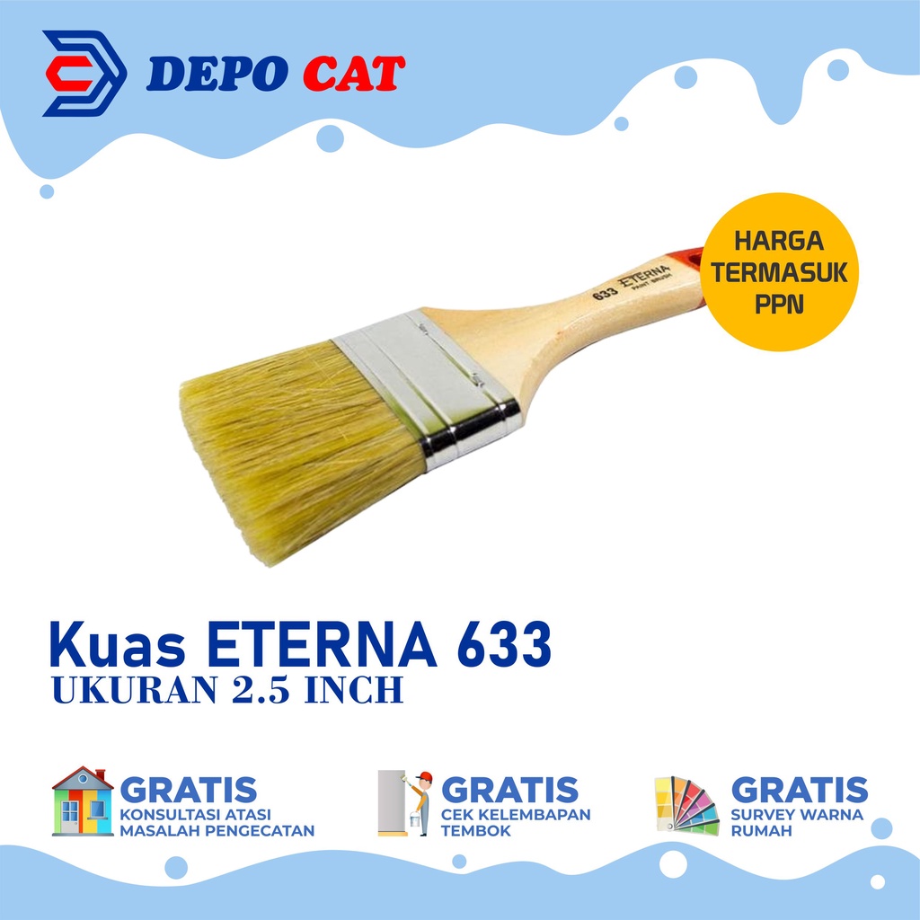 

Kuas Eterna 633 Ukuran 2,5" | KUAS CAT AIR & MINYAK