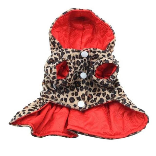 Hoodie DUA SISI baju jaket kupluk merah leopard lanjing kucing murah cantik