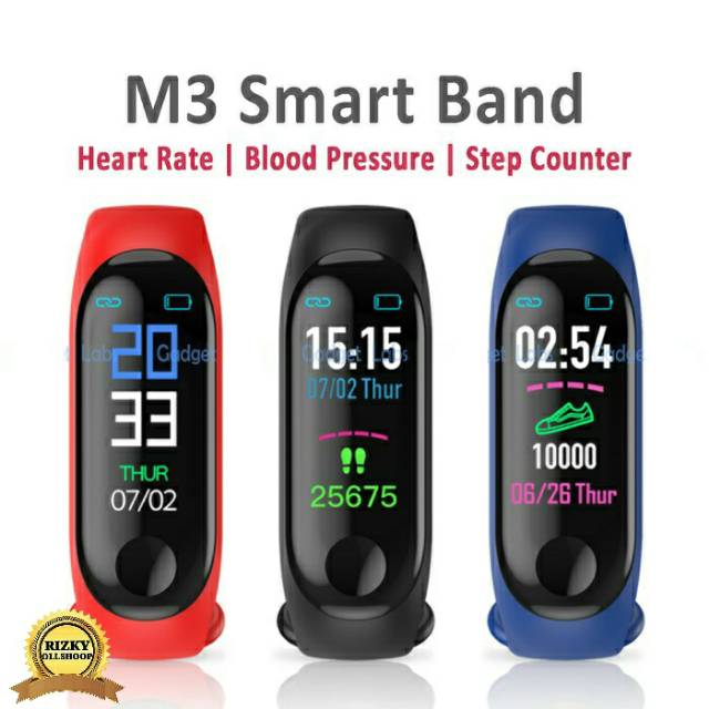 New M3 Smartband Smartwatch Heart Rate Blood Pressure Mi Band 3 Killer -