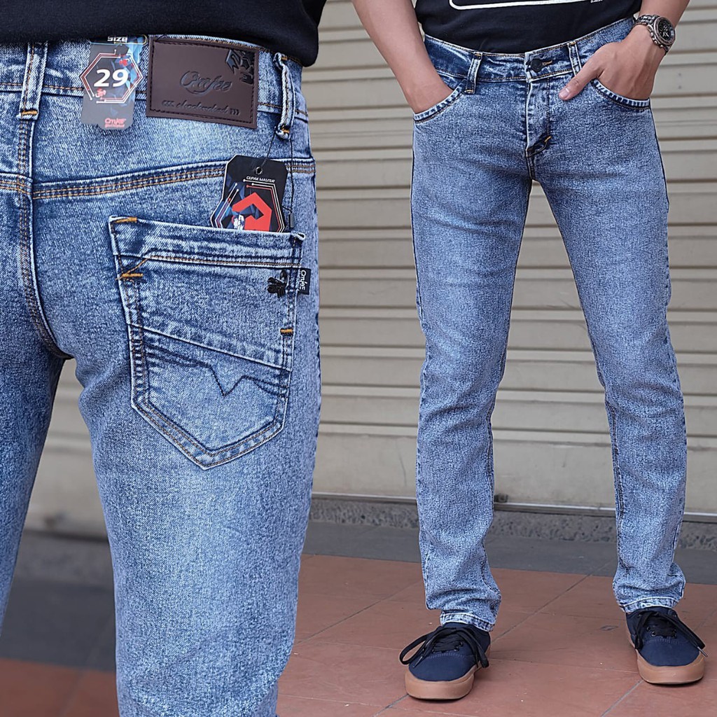 celana panjang jeans celana jeans sandwash celana pria