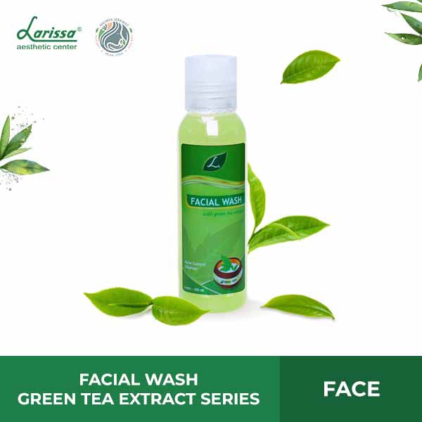 Facial Wash New Green Tea Acne / Green Tea Extract Larissa Shopee