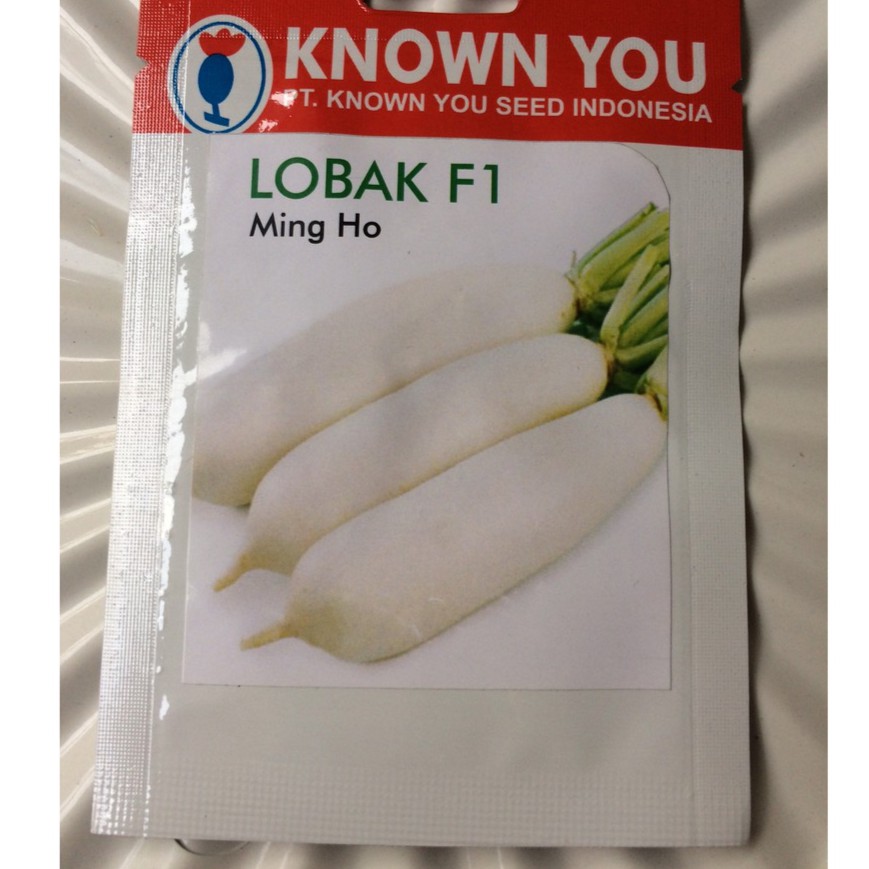 Jual Benih Lobak Putih F1 Hibrida Radish Ming Ho Known You Seed Pack