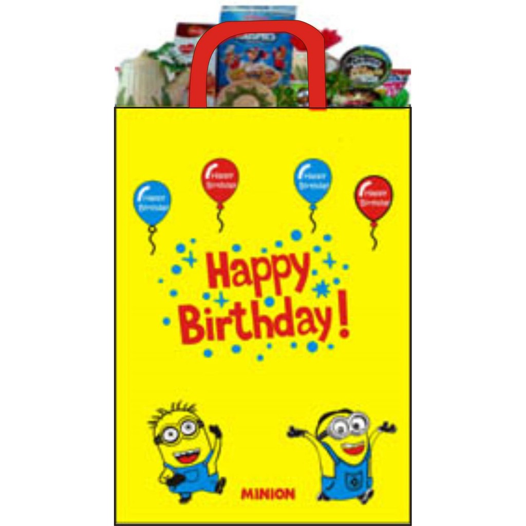 Tas Ulang Tahun Minion Ultah Anak Minions Plastik Doraemon Tempat Wadah Souvenir Jajan Motif Karakte-2