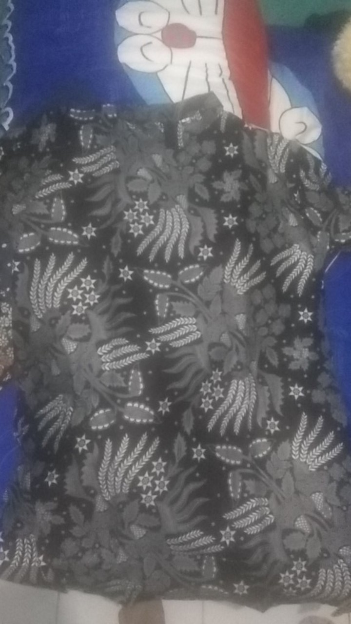 Batik Tunik Shibori Jumputan Terbaru Size S-3l / Hrb026 Yelbor Navbor / Biru Putih / Original..