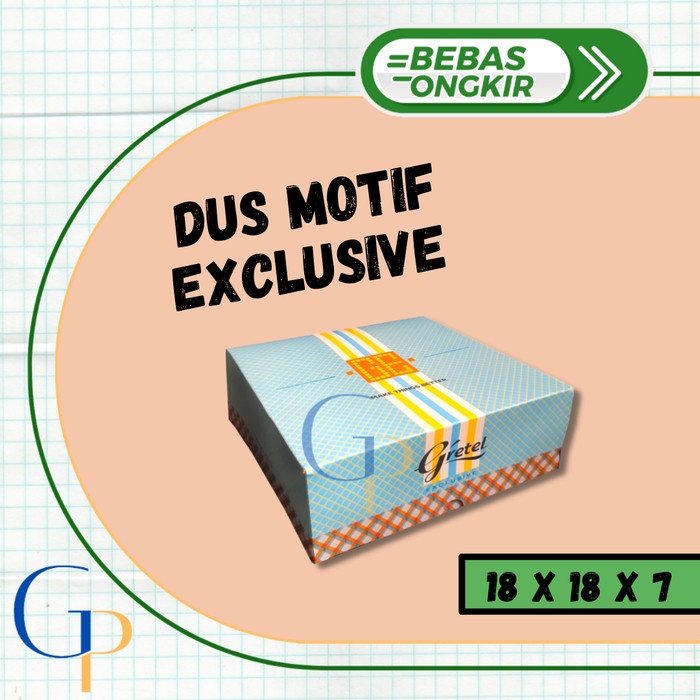 Dus Nasi Motif Langsung Jadi Ukuran 18x18x7/ Dus Exclusive Motif 18x18