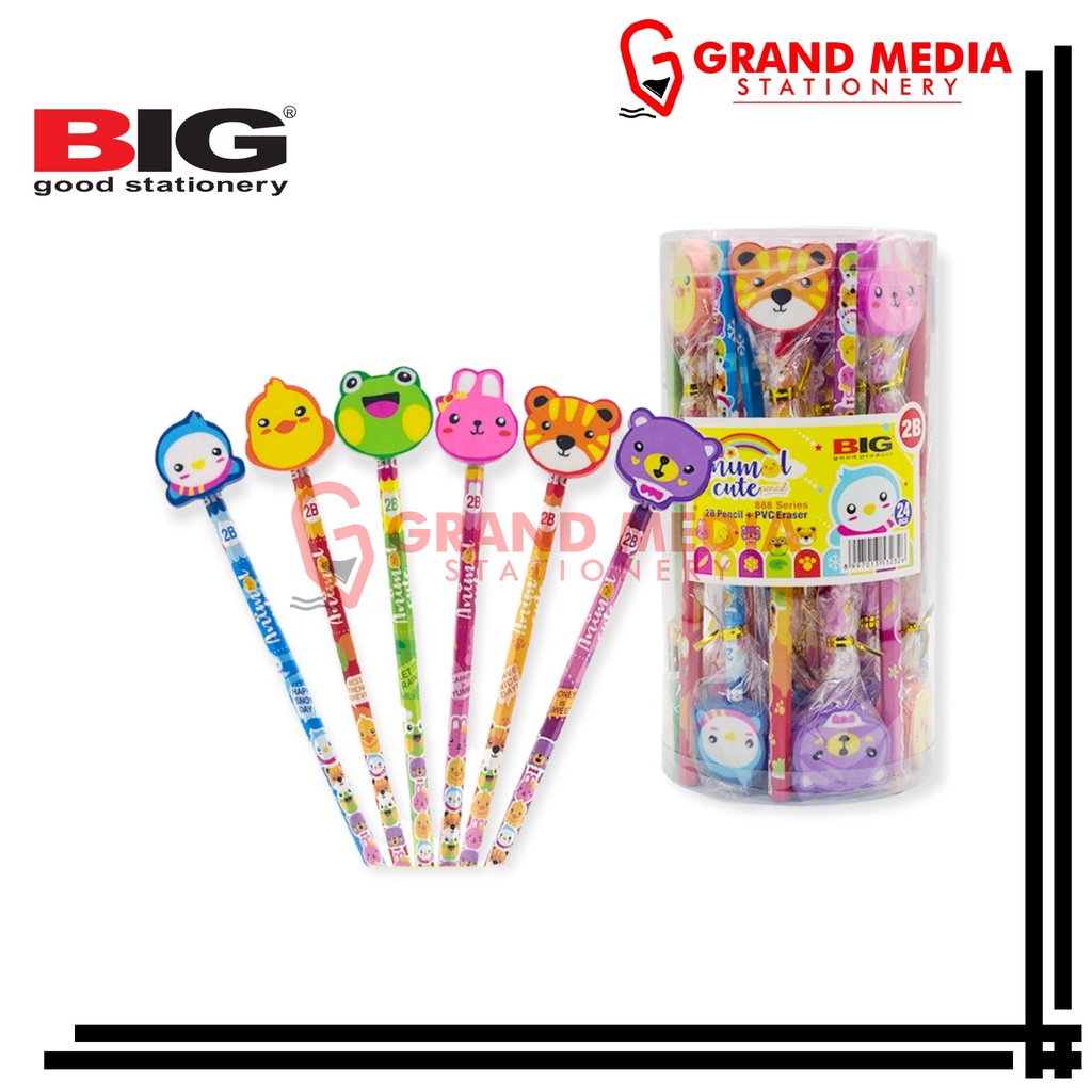 

[GRAND MEDIA] PENCIL / PENSIL BIG 2B KARAKTER + PENGHAPUS / 1PCS
