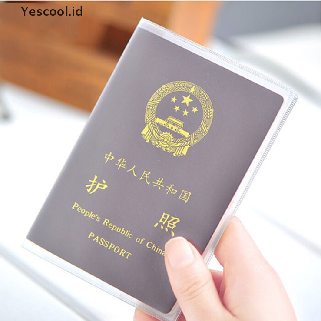 (Yescool) Cover Pelindung Paspor Transparan Untuk Travel