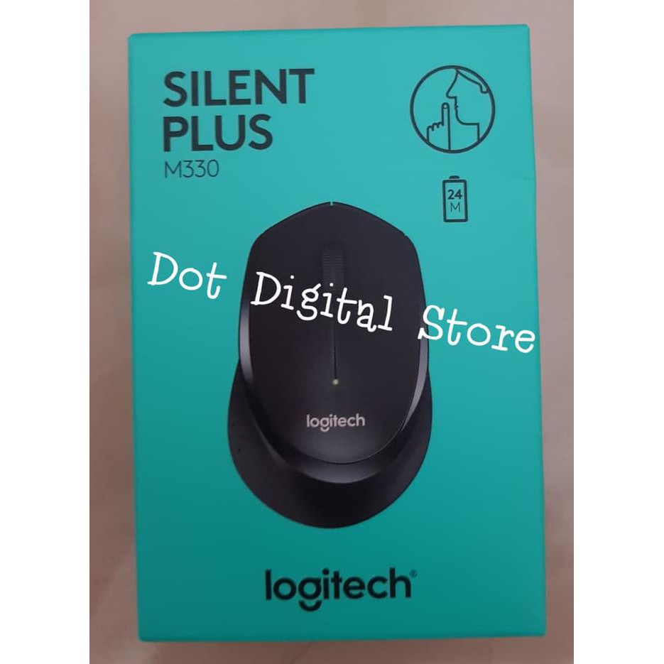 Mouse Logitech M330 m330 Wireless silent plus - Hitam