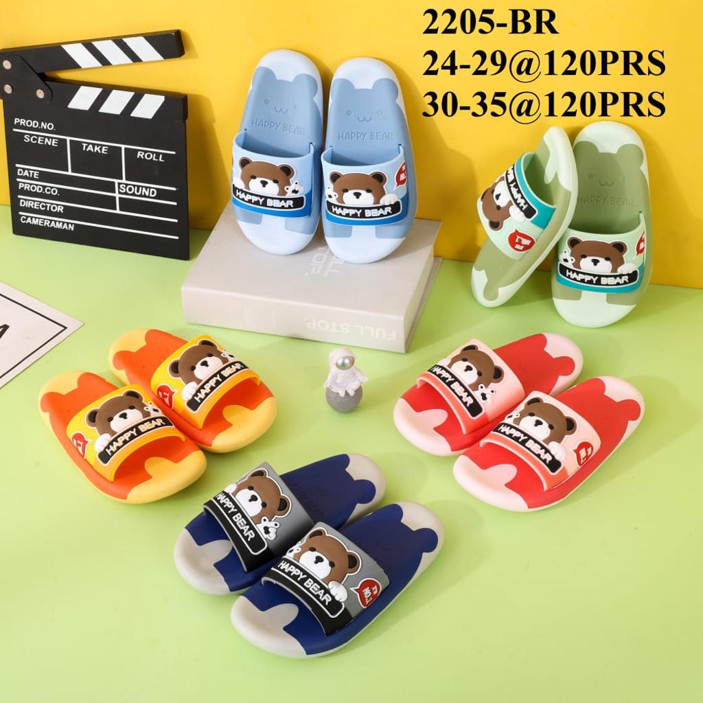 SANDAL ANAK / SLIP ON ANAK KARAKTER BERUANG &amp; HELOKITTY HYS 2205-BR/HK