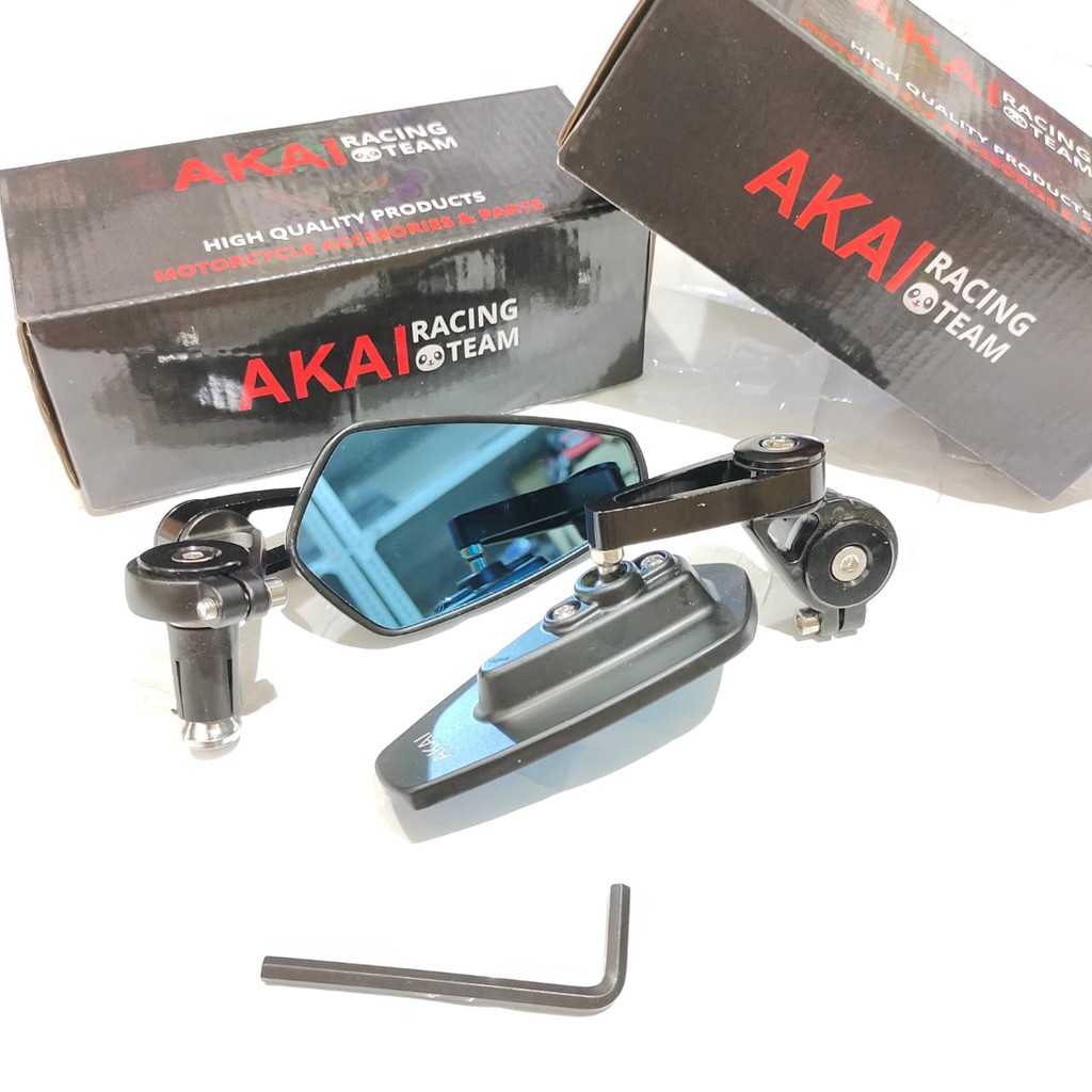 Spion Jalu Spion Bar End Bulat Akai Racing Kaca Cembung Universal Semua Motor