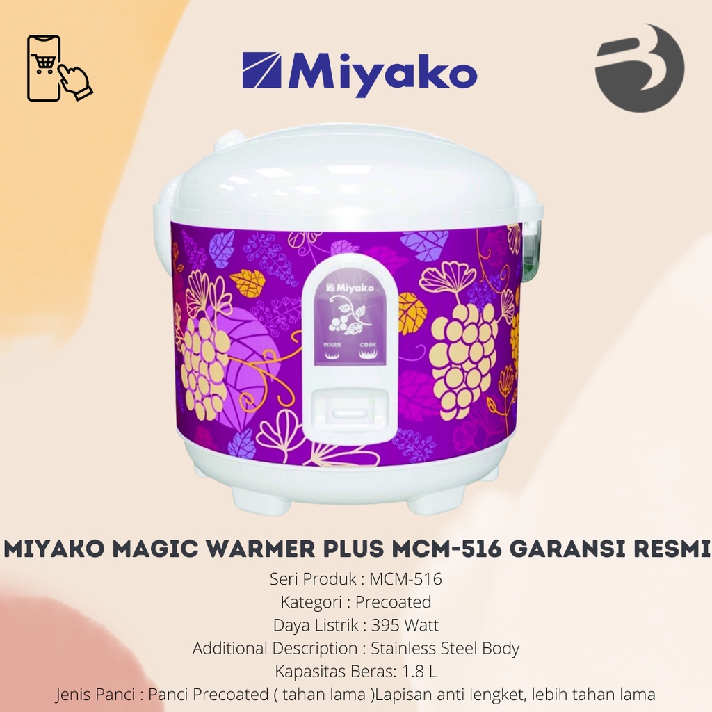 MAGIC COM / magicom / RICE COOKER MIYAKO MCM 516 PROMO MURAH