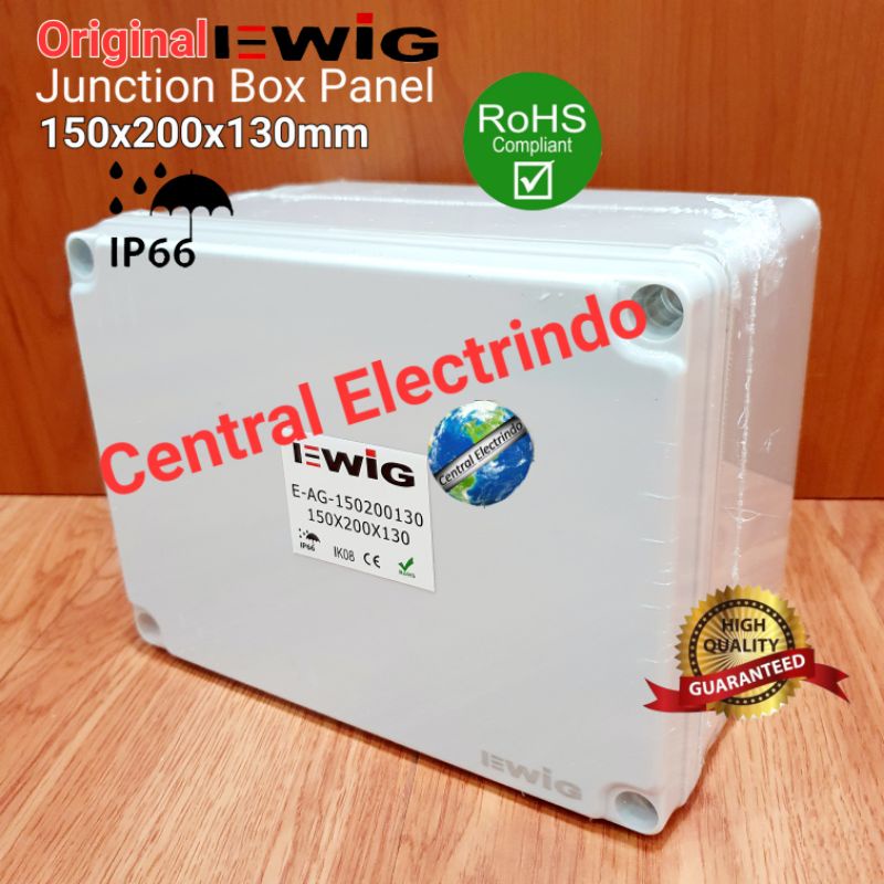 Junction Box AG 150×200×130mm Box Panel Plastik ABS EWIG Polos IP66.