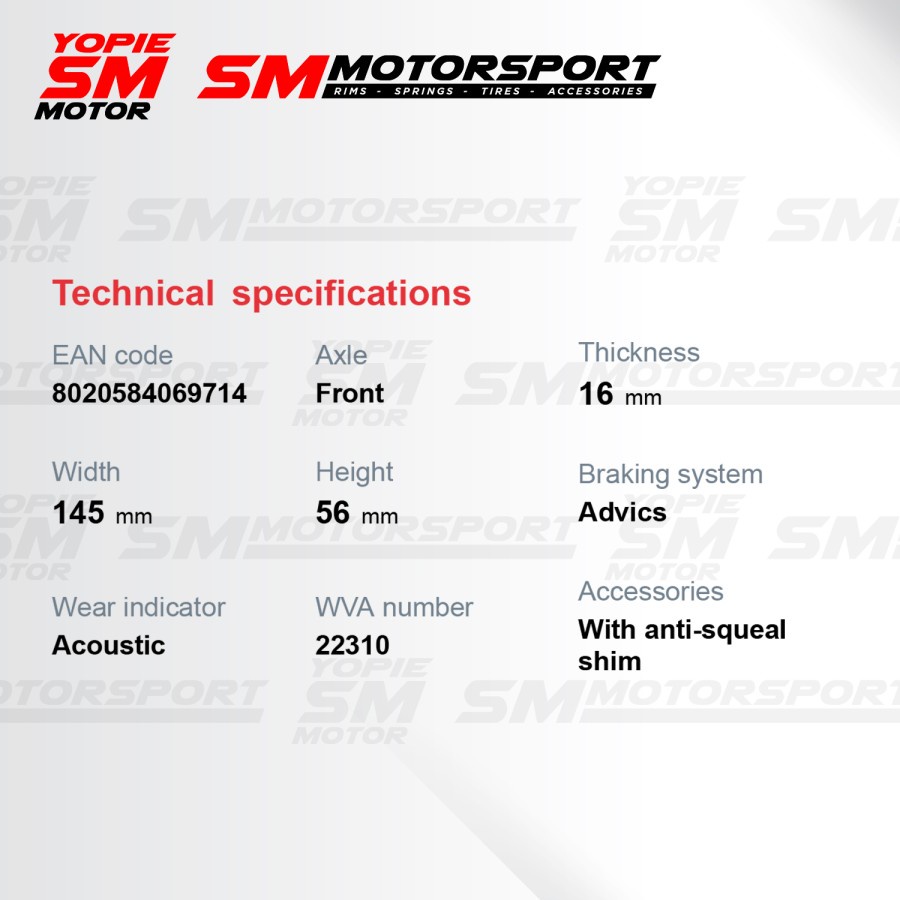 BREMBO Brake Pad Kampas Rem Toyota Innova Reborn 2015 - On P83167N