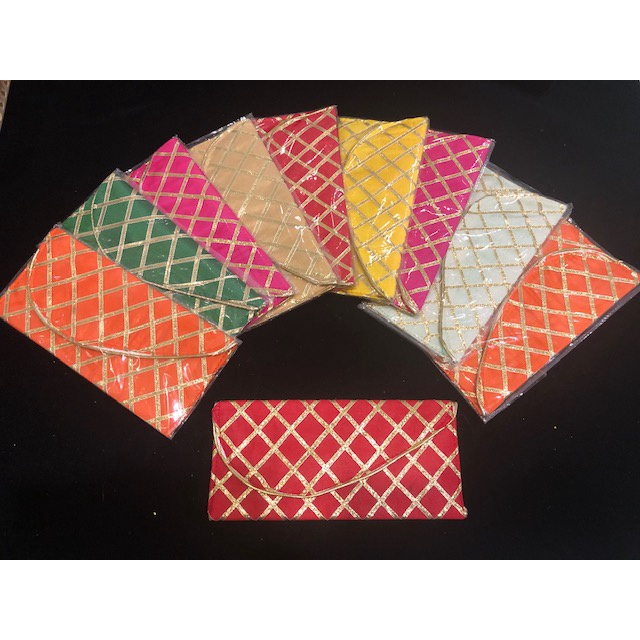

Envelope KRIWIN Silk Hand Crafted with Gota Rectangle Shape Envelope for Sagan, Gift, Angpao Money, Price for 1 pc