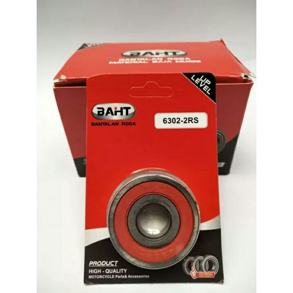 (1 ktk : 10 pcs) Bearing 6302-2RS BAHT Bantalan Roda Lahar