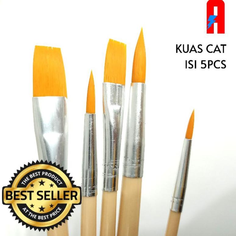 

[KODE 7GZPW] KUAS CAT SEPATU 5pc LUKIS REPAINT RECOLOUR MEWARNAI