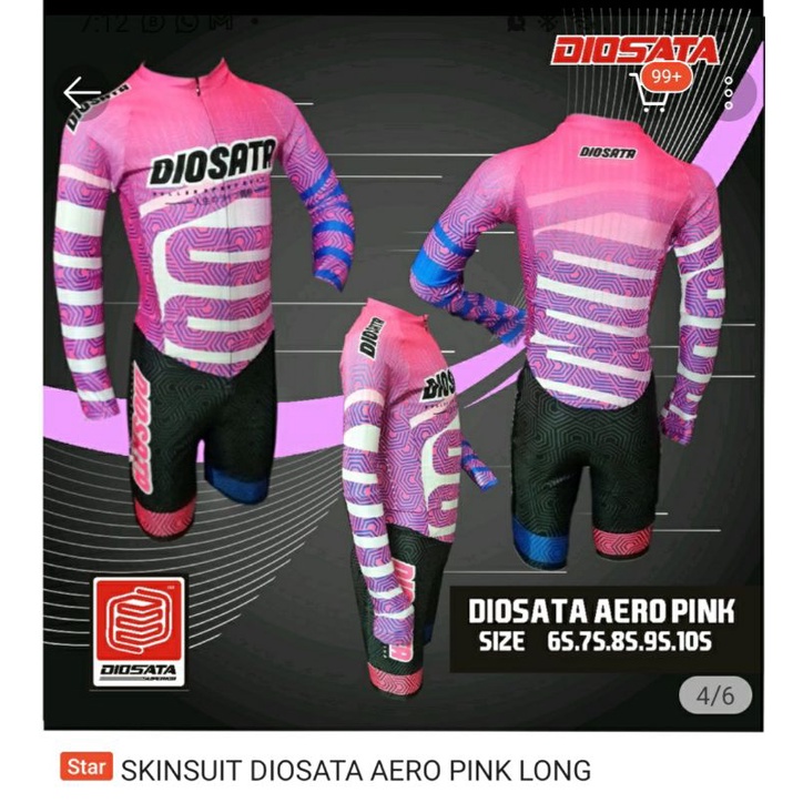 Skinsuit Diosata Aero Pink Long