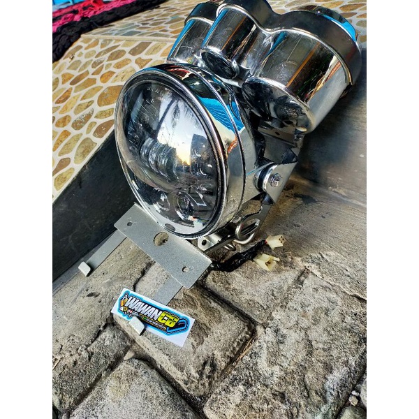 lampu ninja set Spido original Kawasaki reflektor daymaker 7 inchi