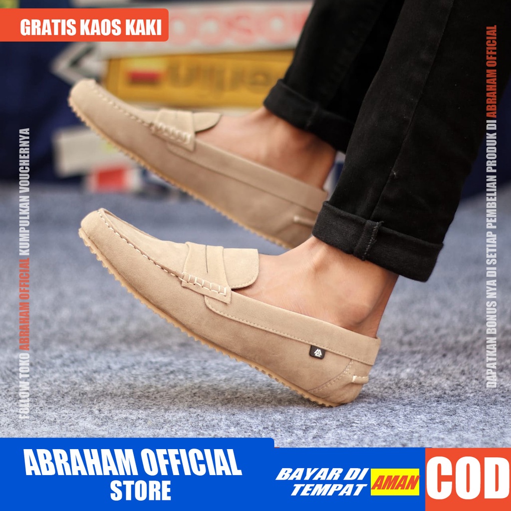 ABRAHAM Sepatu Slip On Slop Hitam Selop Casual Pria