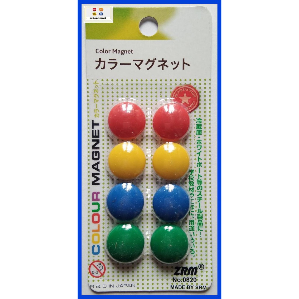 

6Rtiut7- Magnet Warna Warni Joyko - Whiteboard ( Isi 8 ) 5Ea5W5-