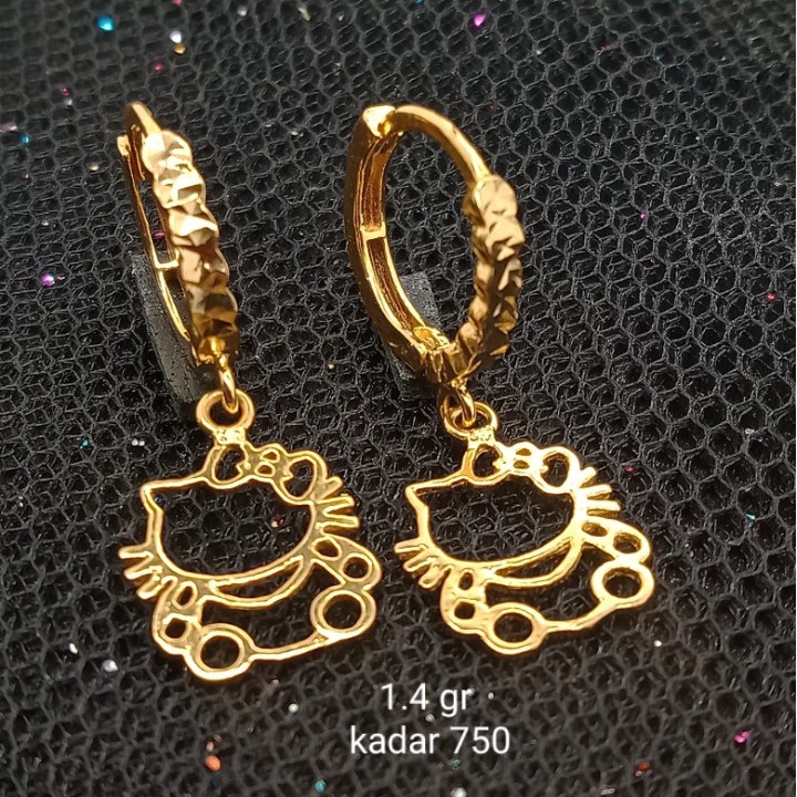 Anting Jipsi Emas 17K - 1.4 gr Kadar 750 - 1694