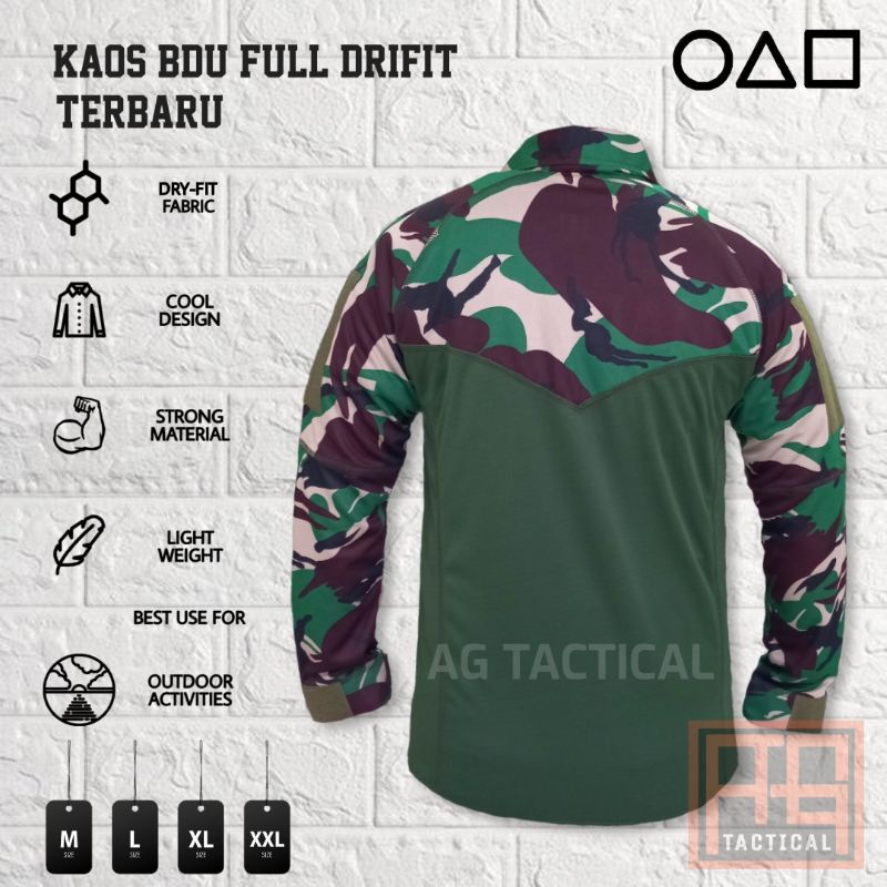 Kaos BDU Dryfit Tactical V Terbaru Dryfit Kombinasi Loreng Termurah