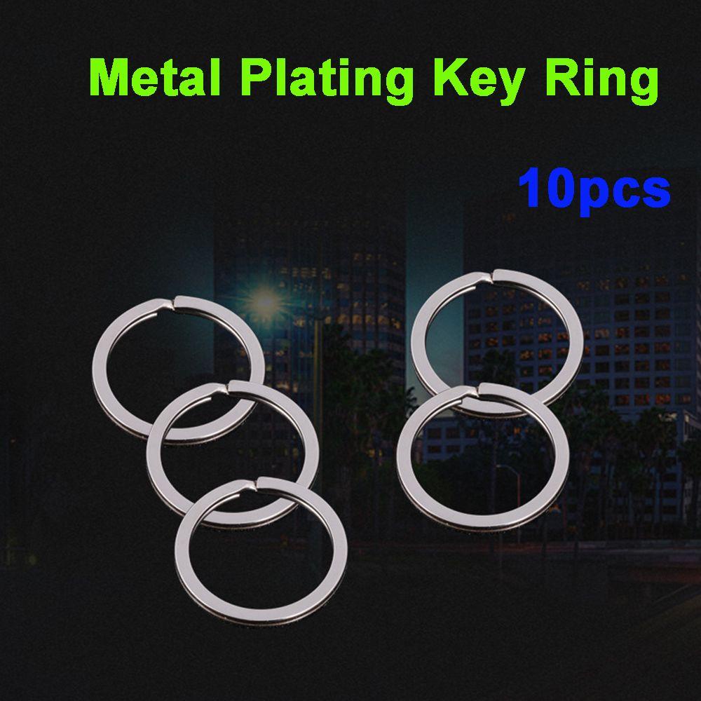 [Elegan] Kunci Ring Portable 30mm Aksesoris Gantungan Kunci Split Logam Bulat Tahan Lama