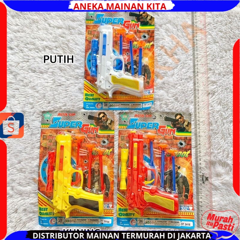 PROMO Mainan Anak Laki Laki Tembak Tembakan Pistol Ketapel Super Gun Set  Mainan Pistol Pistolan