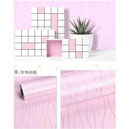 Wallpaper Salur Pink/Salur Gold/Salur Silver/Biru Salur Silver Uk 8 m 1 roll