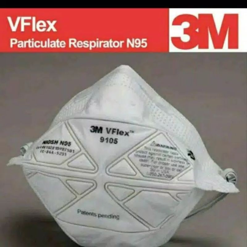 MASKER 3M 9105 VFLEX N95 1PCS {ECER} // MASKER HEADLOOP 3M // 3M 9105 N95 VFLEX