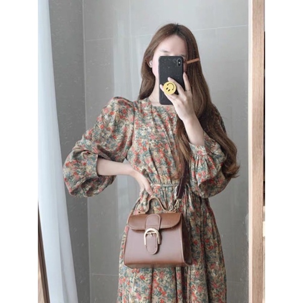 【Bisa Cod ✅ 】Korea Flower Dress A line Oversized M18