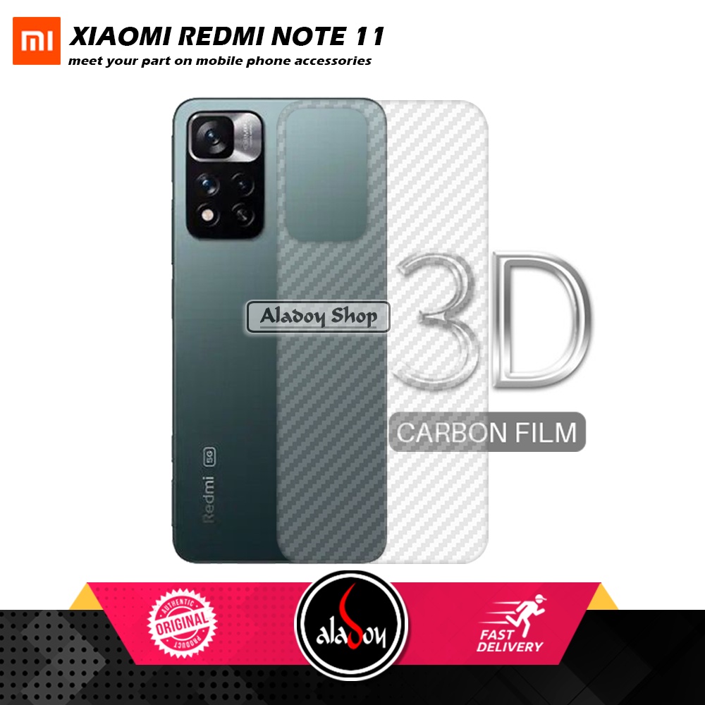 PAKET 3 IN 1 Tempered Glass Layar Xiaomi Redmi Note 11 Free Tempered Glass Camera dan Skin Carbon