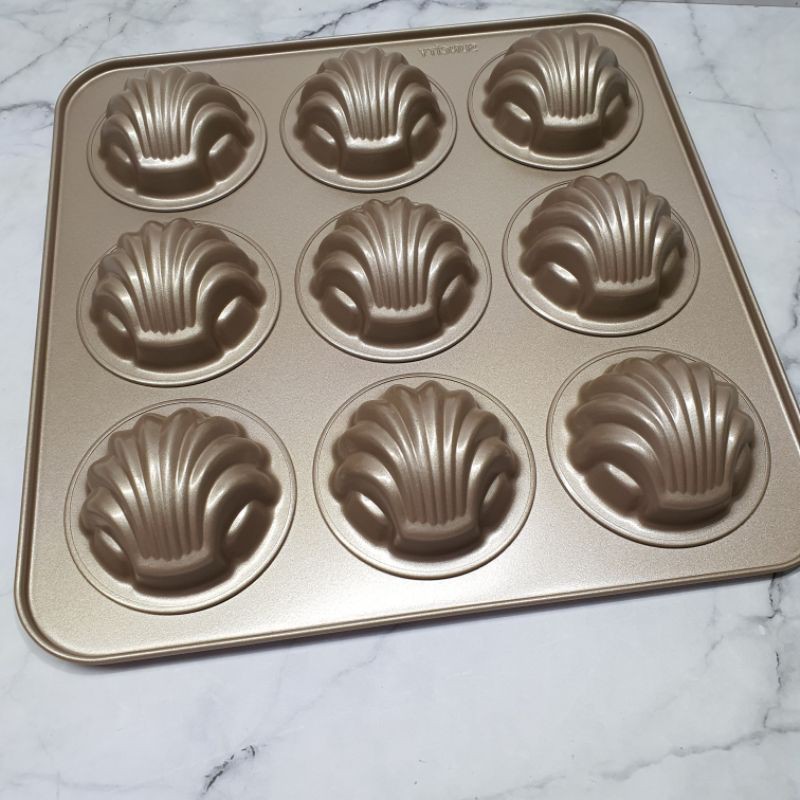 Suncity 9cups madeleine cake mould bake pan / loyang kerang / shell baking pan
