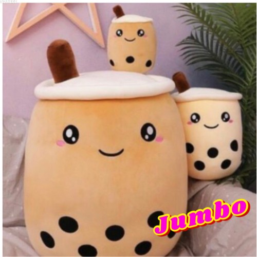 ✨Trend✔️ Boneka BOBA JUMBO ||  Brown Sugar Milk tea || Boneka BOBA Bubble Drink Jumbo Ukuran Galon |
