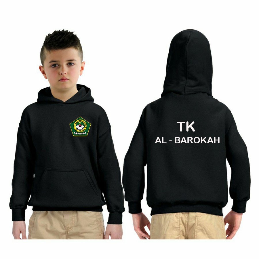 Jaket anak Sekolah TK SD BORDIR NAMA hoodie resleting 1 tahun sampai 12 tahun custom logo