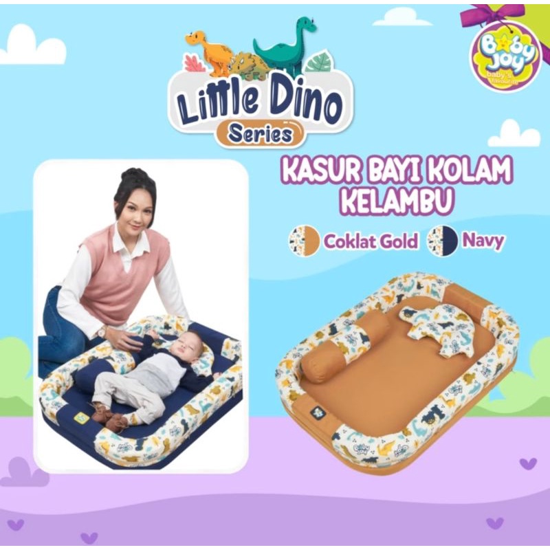 [4 kg] Baby Joy Kasur Bayi Kolam + Kelambu Kojong (bisa dilepas) Little Dino Series - BJK 4018-2