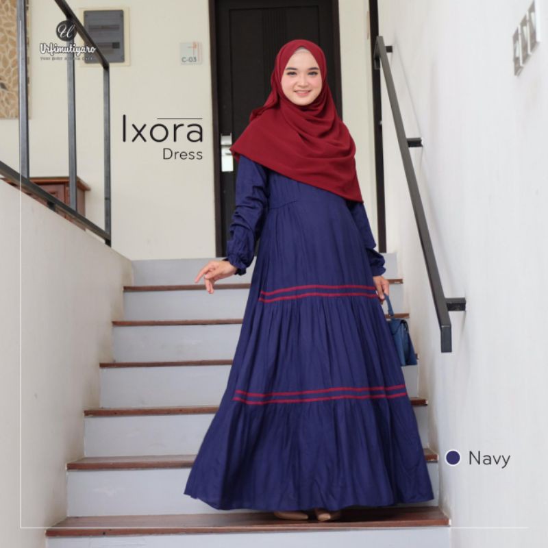 Gamis Ixora By Urfimutiyaro// Gamis Rayon Adem Nyaman