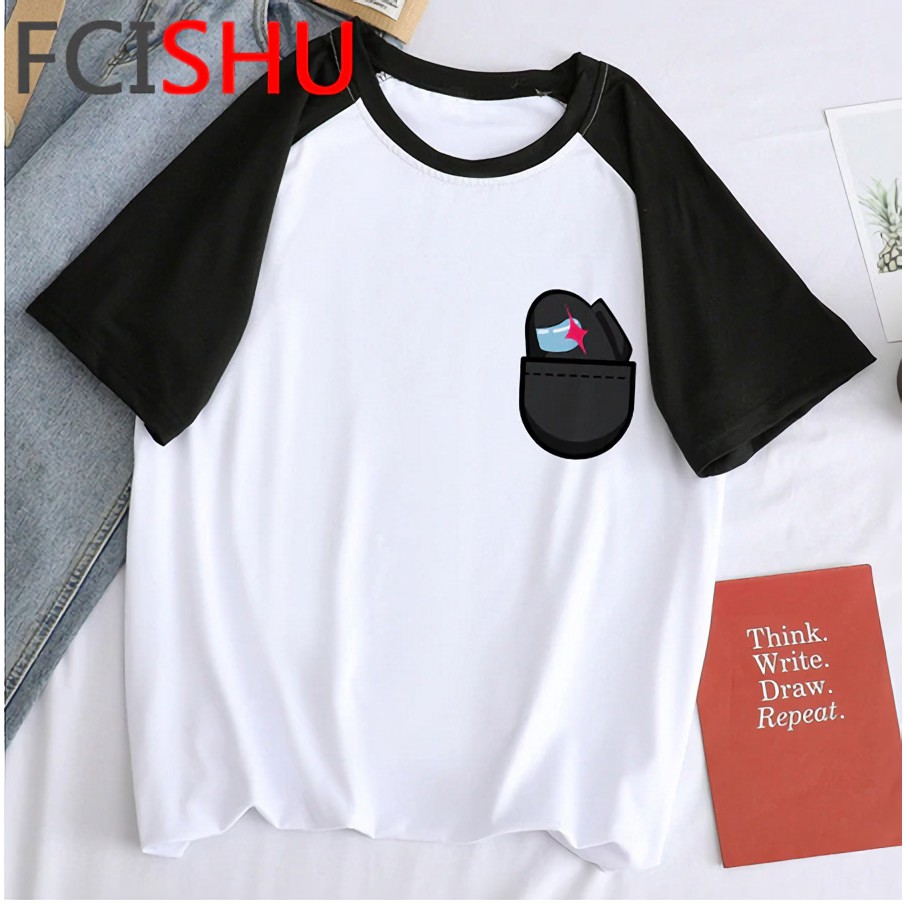 Tshirt Raglan Gamer Am*ng Us