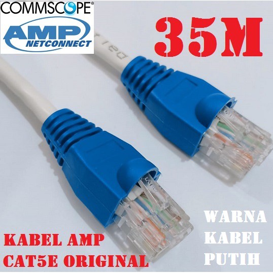 Kabel LAN Cat5 35M UTP AMP Commscope Original Siap Pakai 35 Meter