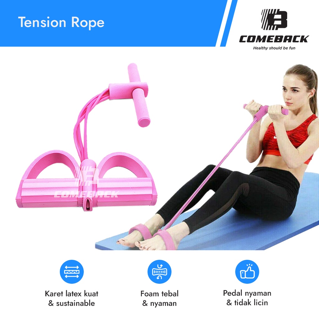 Comeback Tension Rope, tummy trimmer, yoga, alat fitness, fitness, alat olahraga, olahraga, gym