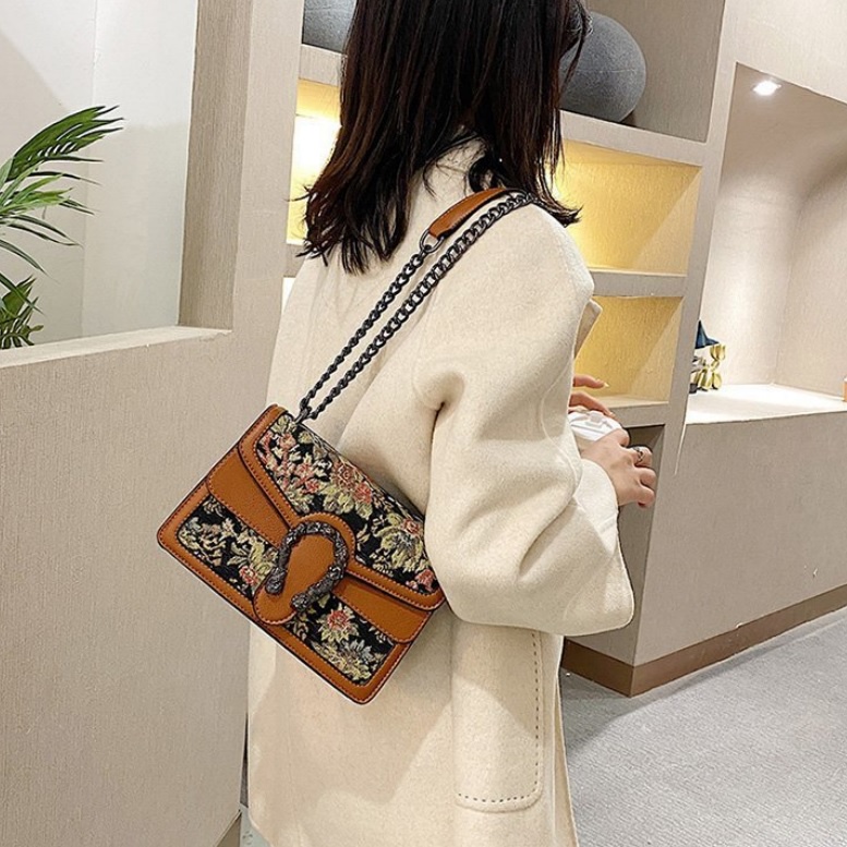 JK 952 U4425 1KG MUAT 2PCS TAS SELEMPANG WANITA FASHION IMPORT SLINGBAG VINTAGE STYLE C8829 E6460 T982