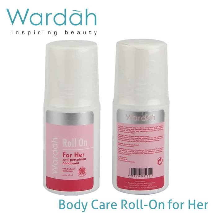 wardah roll on deodorant for her 60ml