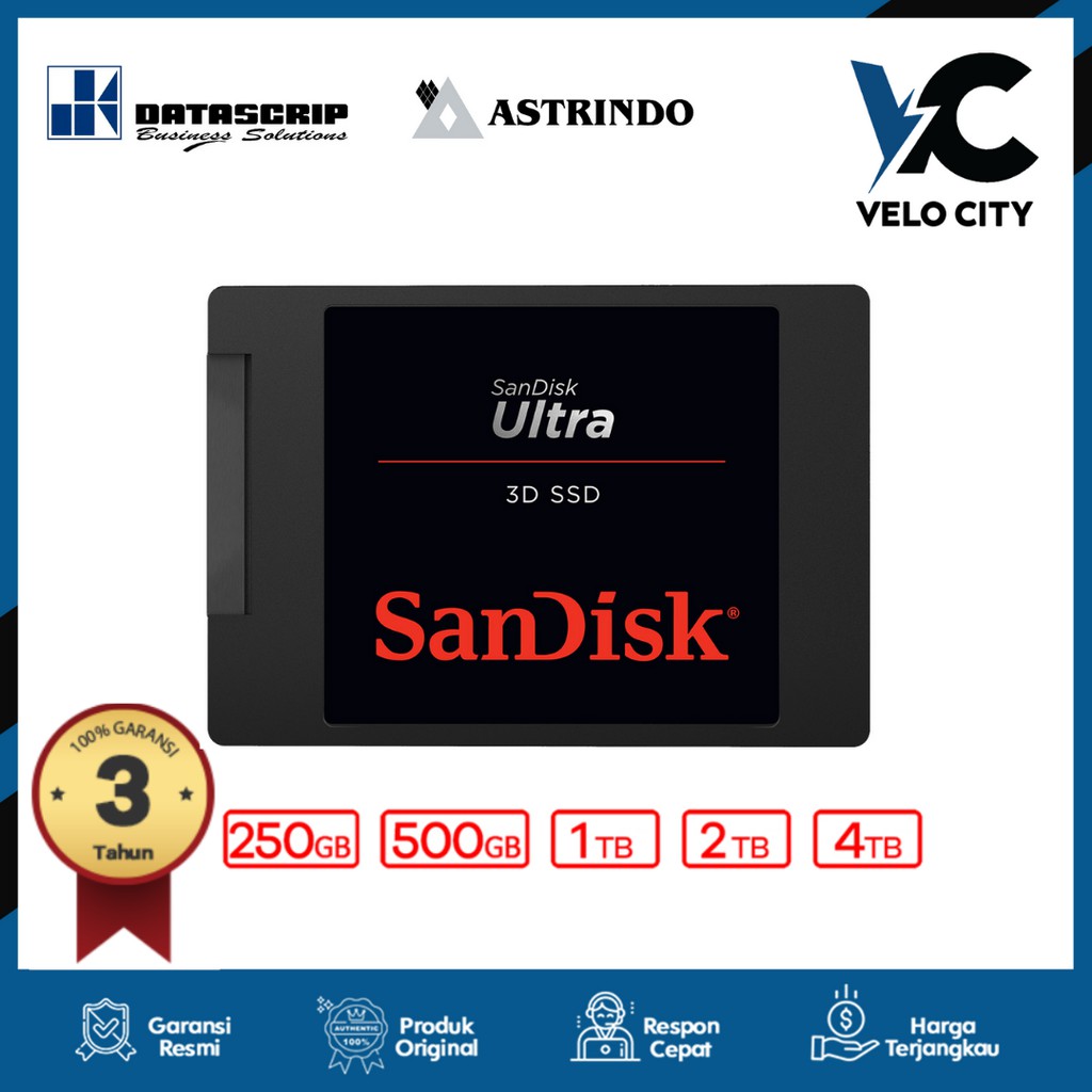 SanDisk Ultra 3D SSD 500GB up to 560Mbps Original Garansi 3 Tahun