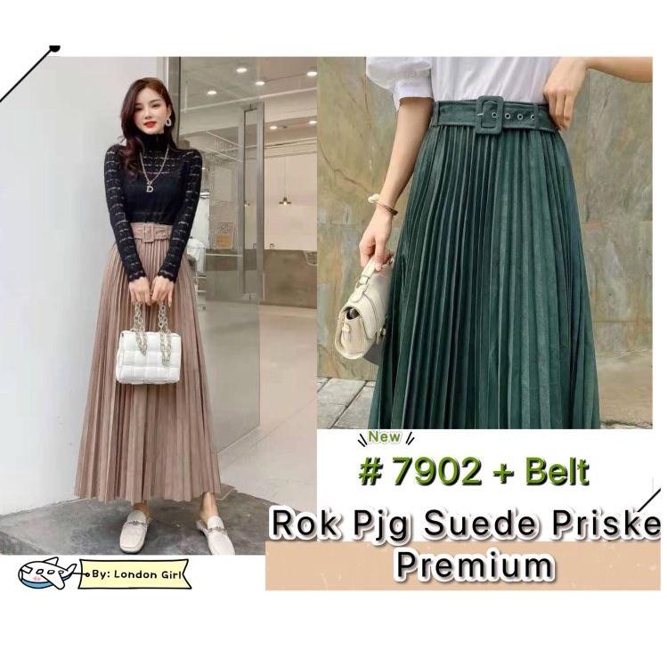 ✪MEGA SALE✪ Rok Plisket Suede By London Girl