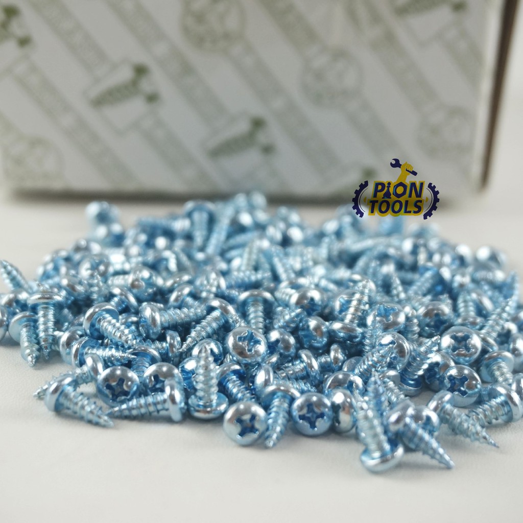 Moonlion Tapping screw JP 6x3/8 Sekrup Tapping PH Skrup Kepala Bulat (Isi 100pc)