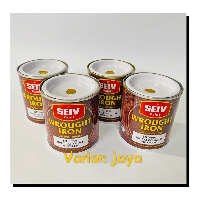 Cat Besi dan Kayu Seiv Emas Gold