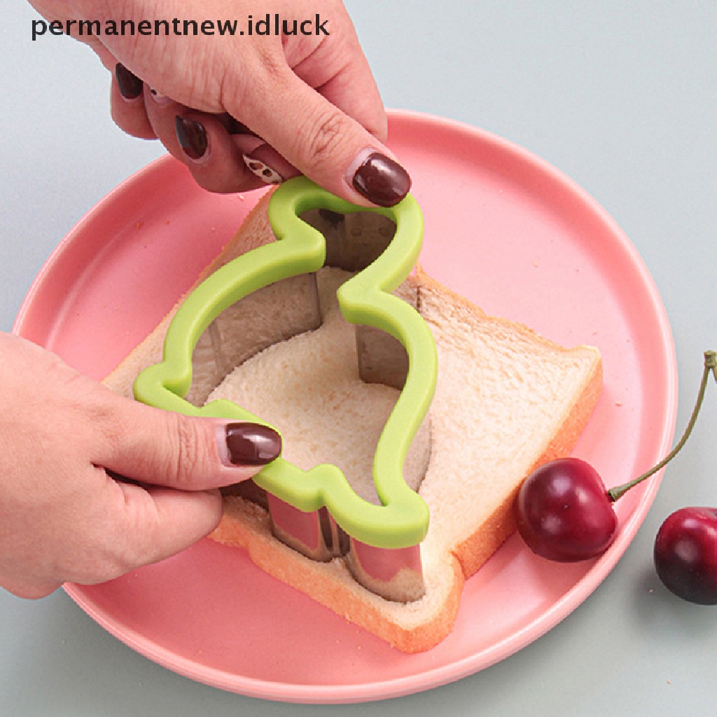 Cetakan Pemotong Roti Sandwich Bahan Plastik Stainless Steel Bentuk Kartun Hewan