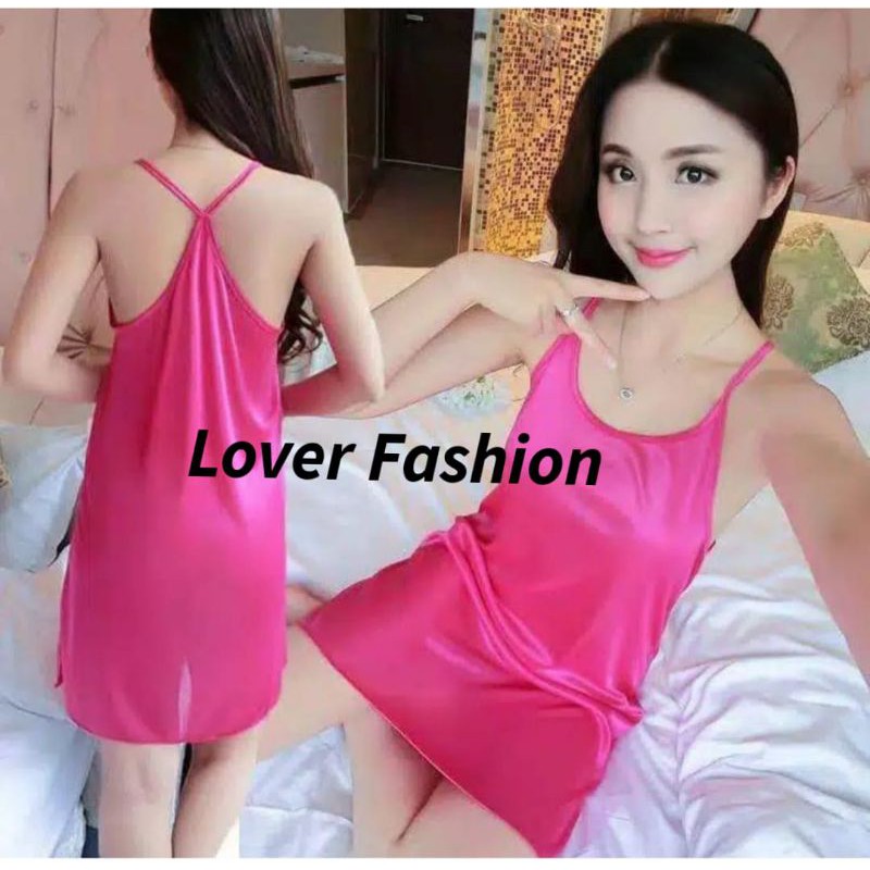 Lover fashion Daster Lingerie tali Satin korea